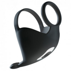 Rebel Cock e Ball - Anello per il Pene con Massaggiatore dei Testicoli, 10 MOD di Vibrazione, Telecomando, Ricaricabile