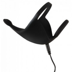 Rebel Cock e Ball - Anello per il Pene con Massaggiatore dei Testicoli, 10 MOD di Vibrazione, Telecomando, Ricaricabile