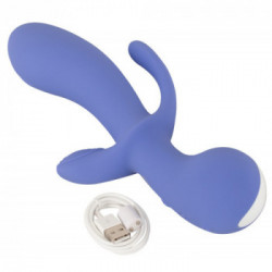 AwaqU V01 - Vibratore Rabbit con Stimolazione del Clitoride e dell' Ano, 10 MOD, Impermeabile, Ricaricabile