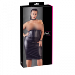 Cottelli Curves Open Cup -Abito, Nero, Seno Scoperto, Modellante, Taglia 2XL