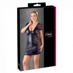 Cottelli Curves 2 Way Zip - Miniabito, Nero, Pizzo, Zip, Taglia 2XL