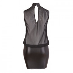 Cottelli Curves Transparent - Miniabito, Sensuale, Nero, Taglia 4XL