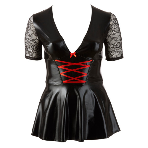 Cottelli Curves BlackRed Dress - Miniabito,...