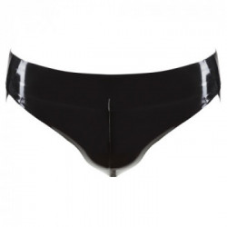 Late X Men's Latex Jockstrap - Slip, Lattice, Festish, Nero, Taglia L