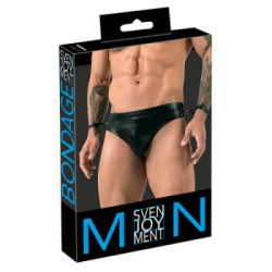 Svenjoyment Men's Jock Briefs - Slip, Uomo, Polsiere, Bondage, Nero, Taglia S