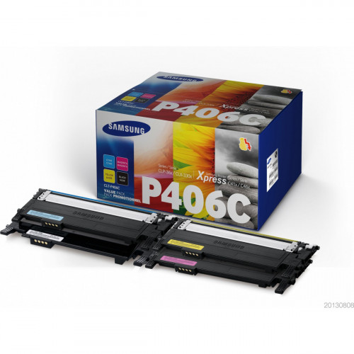 Samsung CLT-P406C Originale Nero, Ciano,...