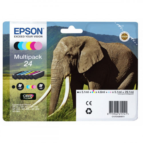 Epson Elephant Multipack 6-colours 24 Claria...