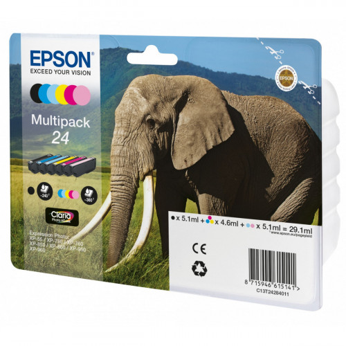Epson Elephant Multipack 6-colours 24 Claria...