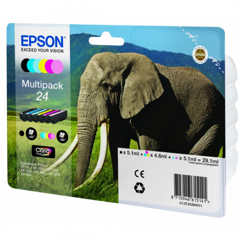 Epson Elephant Multipack 6-colours 24 Claria...