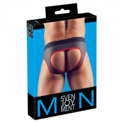 Svenjoyment Men's Jock - Slip, Uomo, Cerniera, Nero, Taglia L