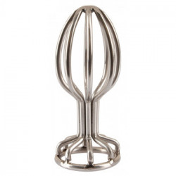 Anos Metal Cage Butt - Plug Anale in Acciaio Inossidabile, 5.6 cm, Ø 2.8 cm