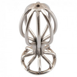 Anos Metal Cage Butt - Plug Anale in Acciaio Inossidabile, 5.6 cm, Ø 2.8 cm
