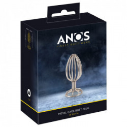 Anos Metal Cage Butt - Plug Anale in Acciaio Inossidabile, 7,8 cm, Ø 3,8 cm