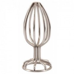Anos Metal Cage Butt - Plug Anale in Acciaio Inossidabile, 7,8 cm, Ø 3,8 cm