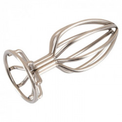 Anos Metal Cage Butt - Plug Anale in Acciaio Inossidabile, 7,8 cm, Ø 3,8 cm