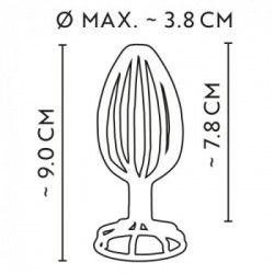 Anos Metal Cage Butt - Plug Anale in Acciaio Inossidabile, 7,8 cm, Ø 3,8 cm