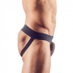 Svenjoyment Men's Jockstrap - Slip, Rete, Cintura, Nero, Taglia XL