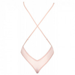 Kissable Extra B - Body Rosa Extra Scollato con Pizzo, Taglia S-M
