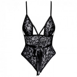 Kissable Delicate Lace - Body in Pizzo Nero, Taglia S-M