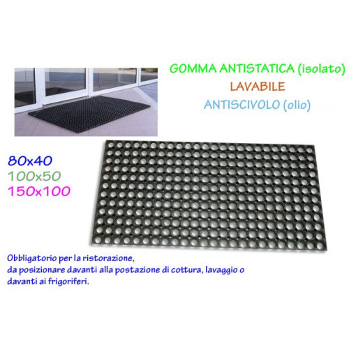 TAPPETO ZERBINO GOMMA QUARTA 150X100