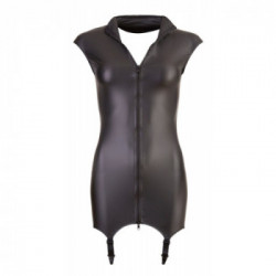 Cottelli Party Dress Suspender - Miniabito, Reggicalze, Zip, Nero, Taglia S