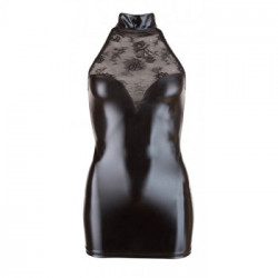 Cottelli Party Dress with Lace - Miniabito, Pizzo, Colletto Rialzato, Nero, Taglia XL