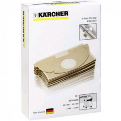 Kärcher 6.904-322.0 - Sacchetti Filtro in Carta per MV2/WD2, 5 Pezzi
