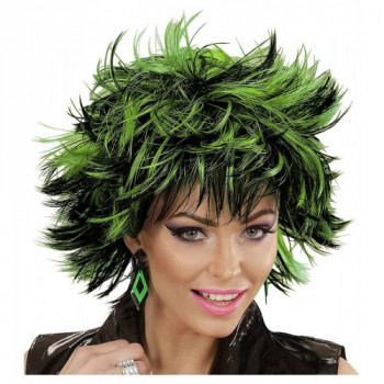 PARRUCCA STEAMY NERO-VERDE...