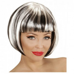 PARRUCCA FASHION STREAKS NERO-BIANCO in sacchetto