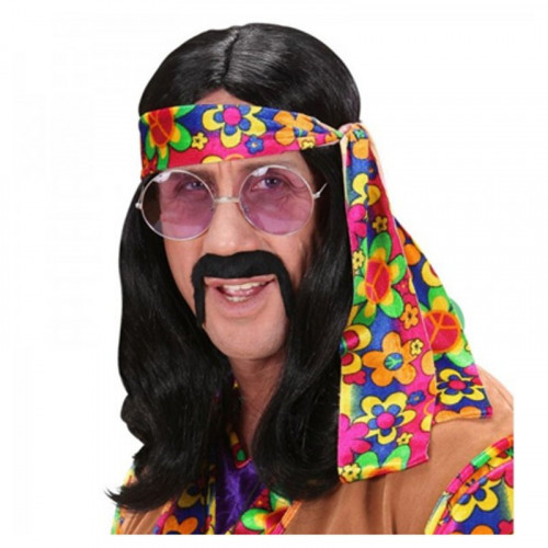 PARRUCCA HIPPIE DUDE nera - in sacchetto