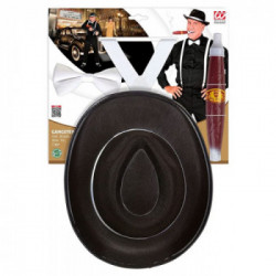 GANGSTER (cappello, bretelle, farfallino, sigaro)