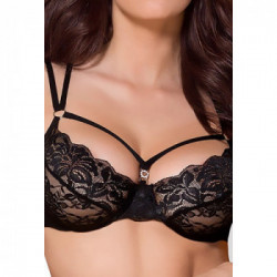 Obsessive Iset - Completino, Intimo Nero, Pizzo, Taglia L-XL