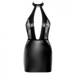 Noir Handmade Dress - Miniabito, Pizzo, Lucido, Nero, Taglia M