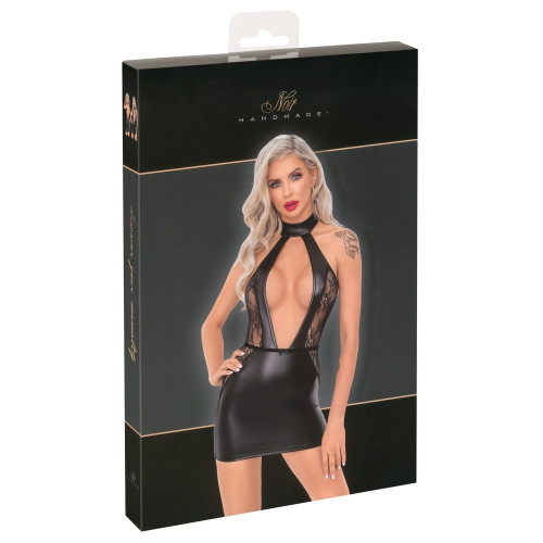 Noir Handmade Dress - Miniabito, Pizzo, Lucido,...