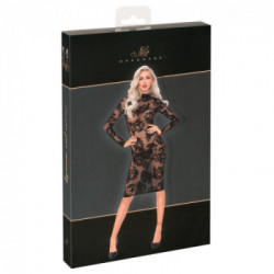 Noir Handmade Floreal L - Abito, Nero, Trasparente, Decorazioni Floreali, Taglia S