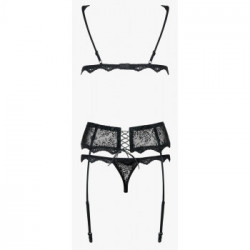 Obsessive Emperita - Completino, Intimo, Nero, Pizzo, Sensuale, Taglia L-XL
