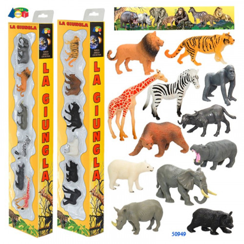 CONF.VETR.C/6 ANIMALI SAVANA LA GIUNGLAASS.