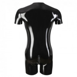 Svenjoyment Men's Latex Playsuit - Tuta, Lattice, Uomo, Nero, Taglia M