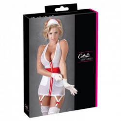 Cottelli Costumes Nurse - Costume da Infermiera, Sexy, Scollato, Bianco, Taglia M