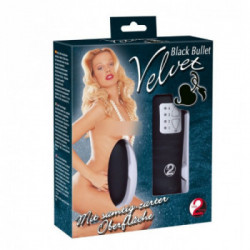 You2Toys Velvet Bullet Black - Vibratore a Uovo, 4 Livelli, Richiede Batterie