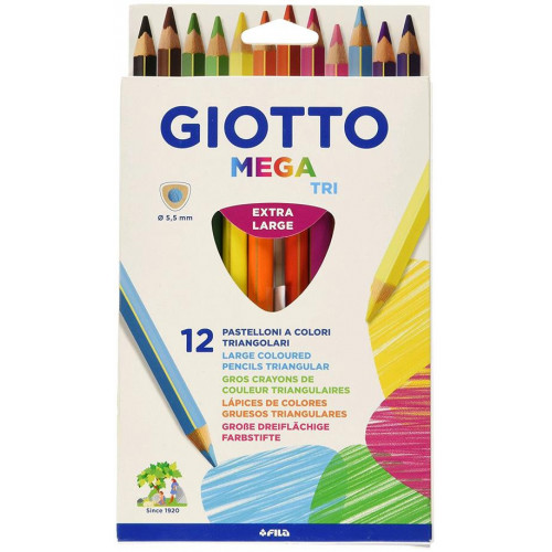 Giotto 220600 - Mega-Tri Astuccio, 12 Maxi...