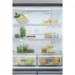 Whirlpool WQ9 B1L - Frigorifero Side-By-Side da Libera Installazione, 594 Litri, No Frost, Acciaio Inossidabile, Classe F (A+)