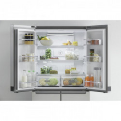 Whirlpool WQ9 B1L - Frigorifero Side-By-Side da Libera Installazione, 594 Litri, No Frost, Acciaio Inossidabile, Classe F (A+)