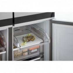 Whirlpool WQ9 B1L - Frigorifero Side-By-Side da Libera Installazione, 594 Litri, No Frost, Acciaio Inossidabile, Classe F (A+)