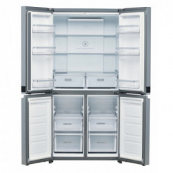 Whirlpool WQ9 B1L - Frigorifero Side-By-Side da Libera Installazione, 594 Litri, No Frost, Acciaio Inossidabile, Classe F (A+)