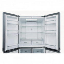 Whirlpool WQ9 B1L - Frigorifero Side-By-Side da Libera Installazione, 594 Litri, No Frost, Acciaio Inossidabile, Classe F (A+)