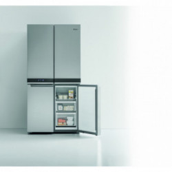 Whirlpool WQ9 B1L - Frigorifero Side-By-Side da Libera Installazione, 594 Litri, No Frost, Acciaio Inossidabile, Classe F (A+)