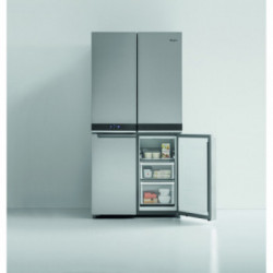 Whirlpool WQ9 B1L - Frigorifero Side-By-Side da Libera Installazione, 594 Litri, No Frost, Acciaio Inossidabile, Classe F (A+)