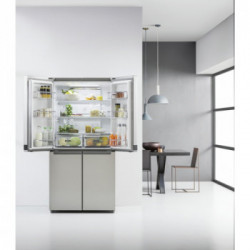 Whirlpool WQ9 B1L - Frigorifero Side-By-Side da Libera Installazione, 594 Litri, No Frost, Acciaio Inossidabile, Classe F (A+)