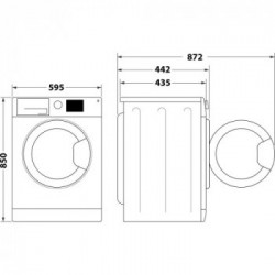 Hotpoint RSSGR527BI - Lavatrice Slim a Carica Frontale, 7 Kg, 1200 Giri, Classe B